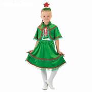 Детский карнавальный костюм Ёлочка из плюша р-р 30, рост 116 см фото