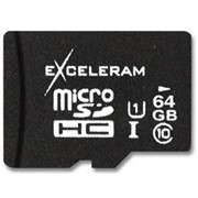 Карта памяти eXceleram 64Gb microSDXC class 10 UHS1 (MSD6410) фотография