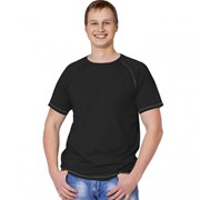 Мужская спортивная футболка StanPrint 30 Чёрный-Серый меланж L/50 фотография