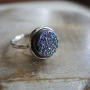 Серебряное кольцо с друзами от WickerRing фотография