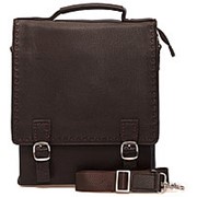 Портфель мужской коричневый вертикальный фото