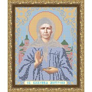 Икона ручной работы Святая Матрона вышитая бисером фотография
