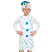 Карнавальный костюм для детей Карнавалофф Снеговичок плюш детский, 92-122 см фотография