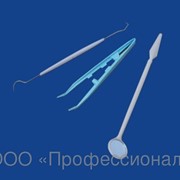 Набор стоматологический стерильный ЕваДент тип 2 зеркало, зонд, пинцет фотография