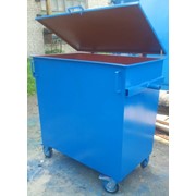 Металлический евроконтейнер для мусора объемом 0.8 м3 фото