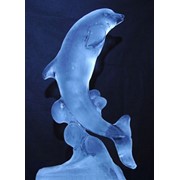 Ледяная скульптура Дельфин фото