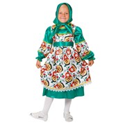 Карнавальный костюм для детей Элит Классик Матрешка Марина детский, 32 (128 см) фото
