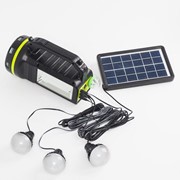 Фонарь многофункциональный с лампочками,10 вт, 9000 мАч, солнечная батарея, USB