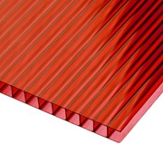 Сотовый поликарбонат SOTALIGHT Красный 6 мм (2,1*12 м) фотография