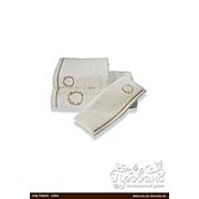 Набор полотенец для ванной в подарочной упаковке Soft Cotton SEHZADE хлопковая махра 3 пр. кремовый