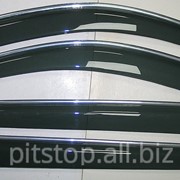 Ветровики дверей с хром полоской ASP передние и задние/ дефлекторы Hyundai Tucson - BHYTS0523 фотография