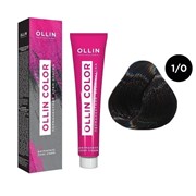 Крем-краска для волос OLLIN Color 1/0 иссиня-черный, 100 мл фото