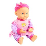 Интерактивная кукла-младенец DollyToy "Весёлые прятки" (32 см, датчик света, закрывает лицо, смеётся, аксес. )
