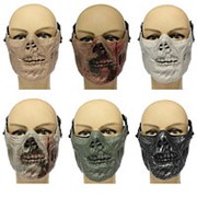 Зомби Череп Скелет Половина лица Маска Военный Охота Хэллоуин Костюм Вечеринка фото