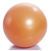 Мяч гимнастический / фитбол с системой антиразрыв в коробке с насосом (оранжевый), 75 см Тривес
