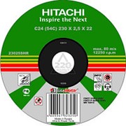 Круг отрезной HITACHI 115*1,0*22 А54 отрезной металл /50/400/ фото