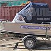 Ходовой тент с дугами на лодку Wyatboat 430 DCM (Комфорт) фотография