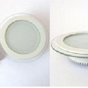 Светодиодный светильник GLASS RIM 456/1 12W Pure White круглый встроенный фото