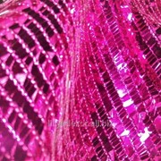 Ткань декоративная Сетка с пайетками пурпурного цвета