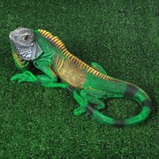 Садовая фигура "Игуана", зелёная, полистоун, 12 см