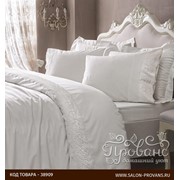 Постельное белье Tivolyo Home ELEGANT хлопковый сатин кремовый 1,5 спальный фото
