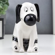 Сувенир керамика “Пёсик в трусиках“ бело-чёрный 11х6,7х12,6 см фотография