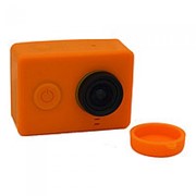 Силиконовый чехол для Xiaomi Yi camera оранжевый фотография