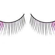 Ресницы чёрные-фиолетовые перья BL606 фотография