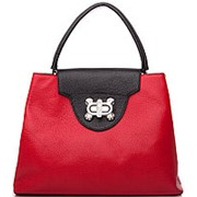 Красная женская кожаная сумочка фото