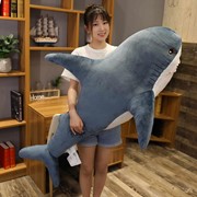 Большая мягкая плюшевая игрушка Серая акула 140 см