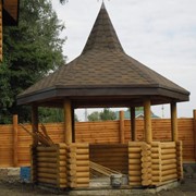 Строительство и установка деревянных срубов. фото