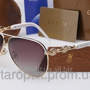 Солнцезащитные очки Gucci Gold - белые фото