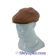Кепка мужская коричневая из натуральной овчины 23/05-4 фото