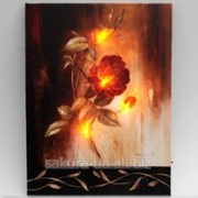Картина с подсветкой / Цветок / Веточка розы e12424 фото