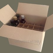 Картонный ящик 315х209х237 мм с решеткой-перегородкой на 24 ячейки под бутылку Дорика 250 мл и Мараска 0,25 л