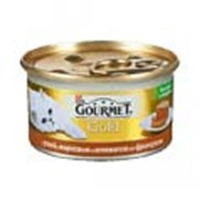 Корм для котов Gourmet Gold паштет с уткой, морковью и шпинатом по-французски фотография