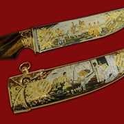 Нож Охота при царе Алексее Михайловиче фото