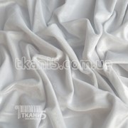 Ткань Стрейч бархат ( белый ) 2626