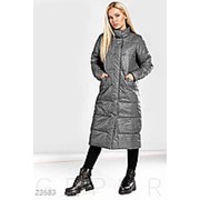 Зимнее длинное пальто женское из плащевки на синтепоне (2 цвета) -Черный ВШ/-978 фото
