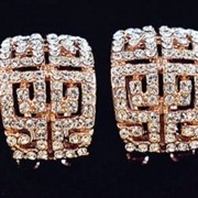 Позолоченные серьги “Lady“ с камнями Swarovski (Сваровски) фото