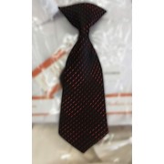 Детский галстук с зажимом черно-красный 5013