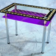 Cтол обеденный стеклянный “Роял” фиолетовый фото