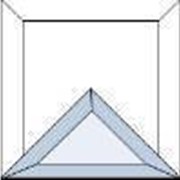 Плитка зеркальная серебро 4 мм фацет 7 мм 1/4 квадрата (треугольник) 300мм*300мм фотография