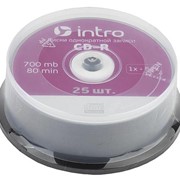 Оптические диски Intro СD-R INTRO 52X 700MB Cakebox 25