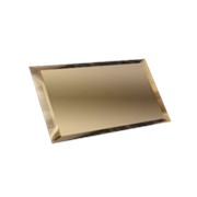 Прямоугольная зеркальная бронзовая плитка с фацетом 10 мм (240х120мм) фото