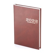 Ежедневник А5 датированный Бумвинил 2022, коричневый фотография