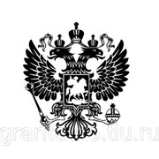 Наклейка Герб России вырез. черная 35*36 фотография