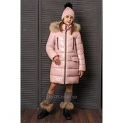 Пальто лаковое розовое 3С-822