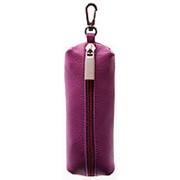 Женская фиолетовая ключница из натуральной кожи фотография