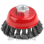 Щетка Stayer Master чашечная для УШМ, плетёные пучки проволоки 0,5мм, 65мм/М14 Код:35128-065_z01 фото